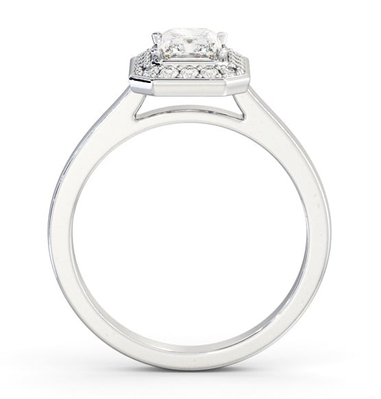 Halo Radiant Diamond Engagement Ring Platinum ENRA33_WG_THUMB1 