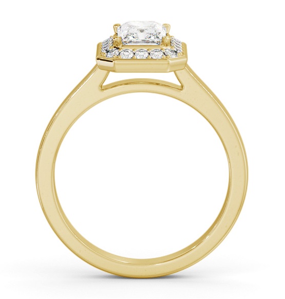 Halo Radiant Diamond Engagement Ring 18K Yellow Gold ENRA33_YG_THUMB1 