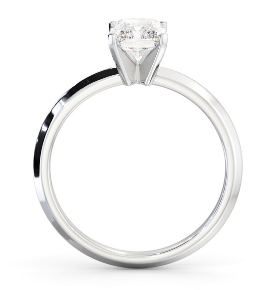 Radiant Diamond Knife Edge Band Ring 18K White Gold Solitaire ENRA34_WG_THUMB1 
