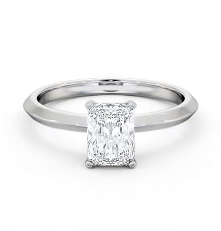 Radiant Diamond Knife Edge Band Ring 18K White Gold Solitaire ENRA34_WG_THUMB2 