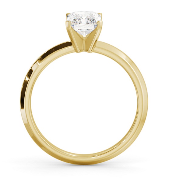 Radiant Diamond Knife Edge Band Ring 18K Yellow Gold Solitaire ENRA34_YG_THUMB1 