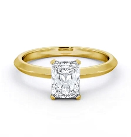 Radiant Diamond Knife Edge Band Ring 18K Yellow Gold Solitaire ENRA34_YG_THUMB2 
