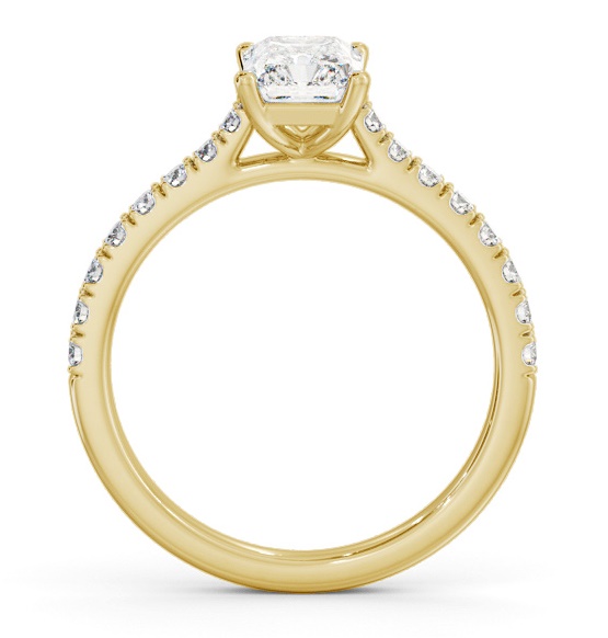 Radiant Diamond 4 Prong Engagement Ring 9K Yellow Gold Solitaire ENRA34S_YG_THUMB1 