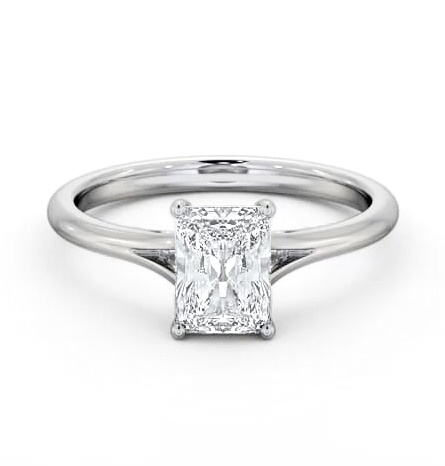 Radiant Diamond Floating Head Design Ring 18K White Gold Solitaire ENRA36_WG_THUMB2 