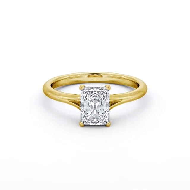 Radiant Diamond Engagement Ring 18K Yellow Gold Solitaire - Tamera ENRA36_YG_HAND