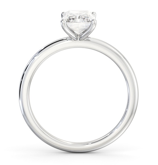 Radiant Diamond Sleek 4 Prong Engagement Ring Palladium Solitaire ENRA37_WG_THUMB1 