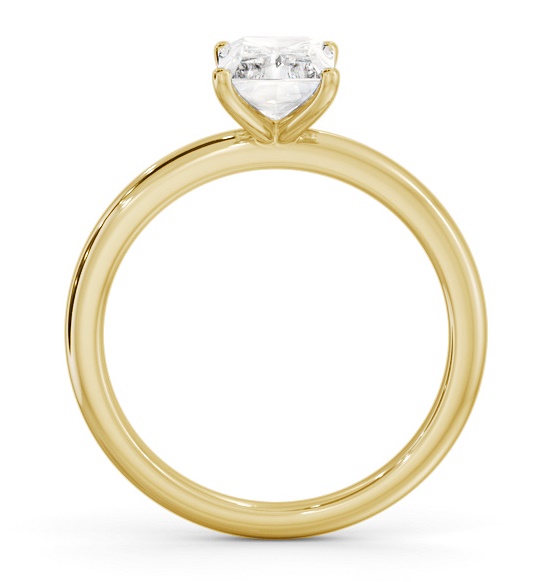 Radiant Diamond Sleek 4 Prong Engagement Ring 9K Yellow Gold Solitaire ENRA37_YG_THUMB1 