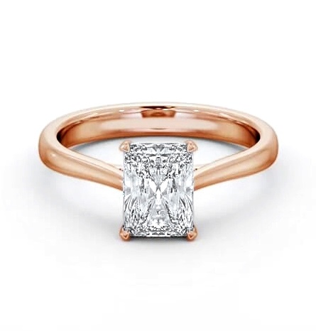Radiant Diamond Classic 4 Prong Ring 18K Rose Gold Solitaire ENRA38_RG_THUMB2 