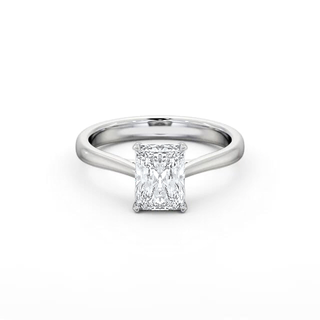 Radiant Diamond Engagement Ring 18K White Gold Solitaire - Belinda ENRA38_WG_HAND