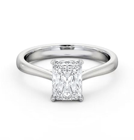 Radiant Diamond Classic 4 Prong Engagement Ring Palladium Solitaire ENRA38_WG_THUMB2 