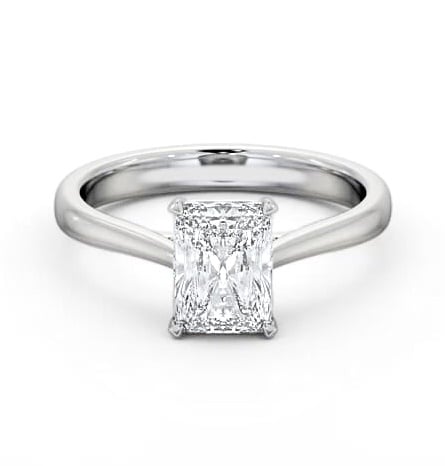 Radiant Diamond Classic 4 Prong Engagement Ring Palladium Solitaire ENRA38_WG_THUMB1