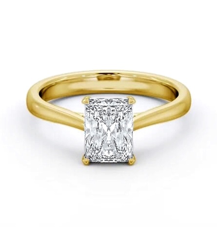 Radiant Diamond Classic 4 Prong Ring 9K Yellow Gold Solitaire ENRA38_YG_THUMB1