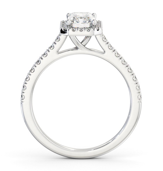 Halo Radiant Diamond Classic Engagement Ring Platinum ENRA39_WG_THUMB1 