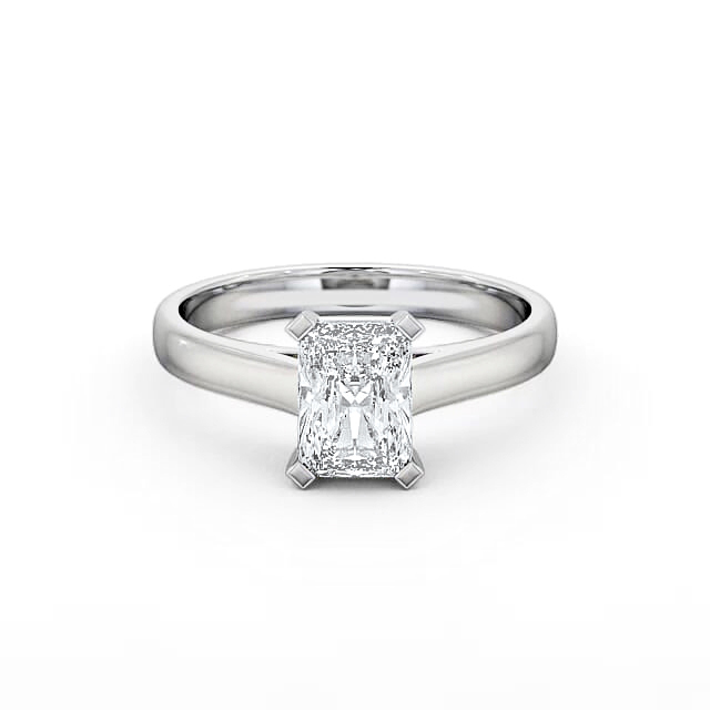 Radiant Diamond Engagement Ring Palladium Solitaire - Marina ENRA3_WG_HAND