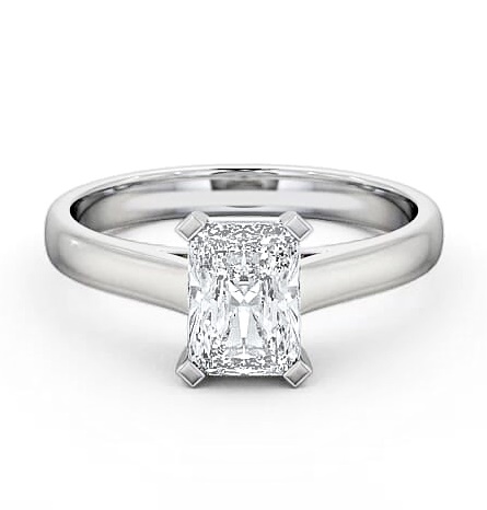 Radiant Diamond Trellis Style Engagement Ring Platinum Solitaire ENRA3_WG_THUMB2 
