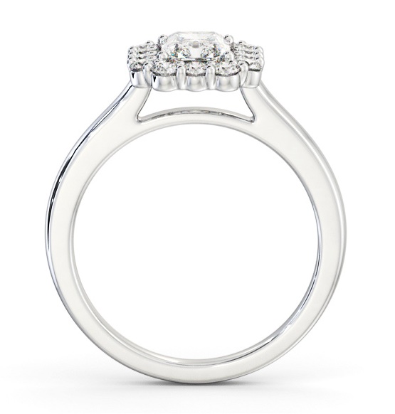 Halo Radiant Diamond Elegant Style Engagement Ring Palladium ENRA40_WG_THUMB1 
