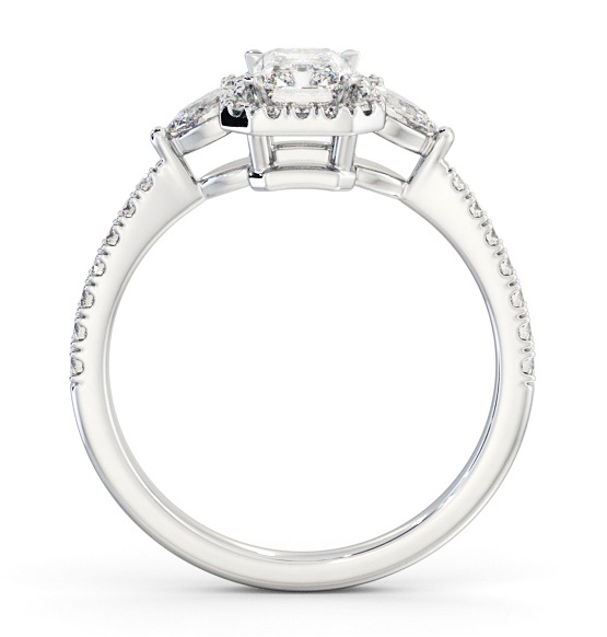 Halo Radiant with Pear Diamond Engagement Ring 18K White Gold ENRA41_WG_THUMB1 