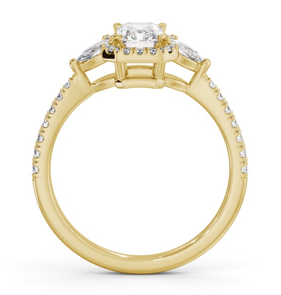 Halo Radiant with Pear Diamond Engagement Ring 18K Yellow Gold ENRA41_YG_THUMB1 