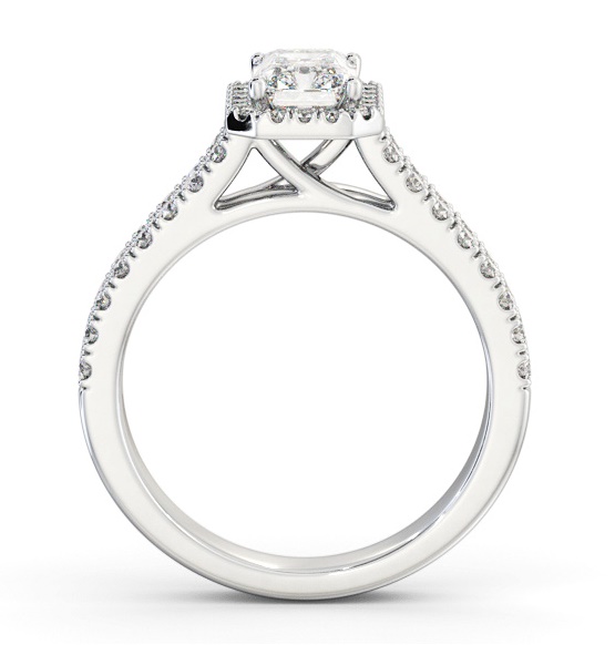 Halo Radiant Diamond Split Band Engagement Ring Palladium ENRA42_WG_THUMB1 