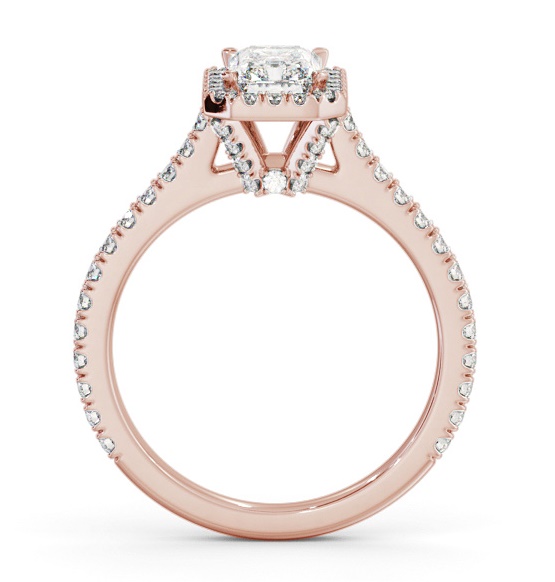 Halo Radiant Ring with Diamond Set Supports 18K Rose Gold ENRA46_RG_THUMB1 