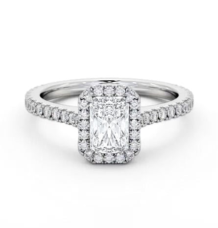 Halo Radiant Ring with Diamond Set Supports 9K White Gold ENRA46_WG_THUMB1