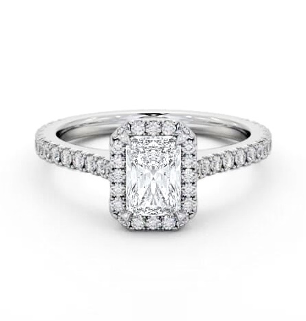 Halo Radiant Ring with Diamond Set Supports 9K White Gold ENRA46_WG_THUMB2 