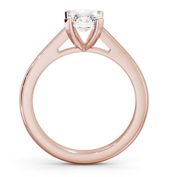 Radiant Diamond 4 Prong Engagement Ring 9K Rose Gold Solitaire ENRA4_RG_THUMB1