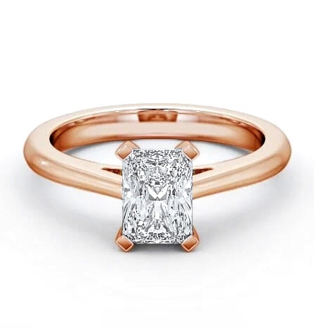 Radiant Diamond 4 Prong Engagement Ring 9K Rose Gold Solitaire ENRA4_RG_THUMB2 