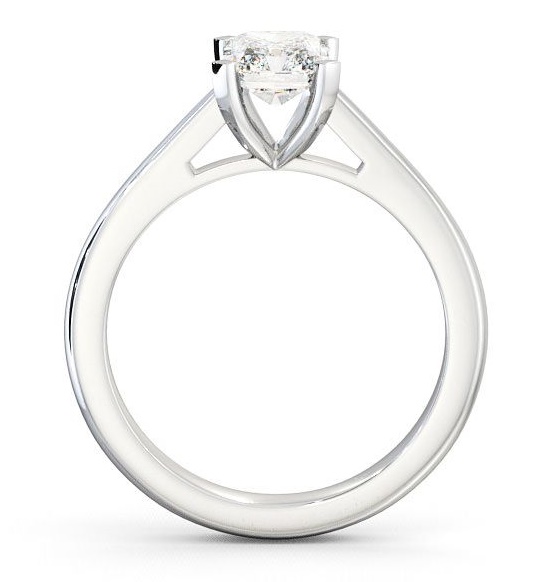 Radiant Diamond 4 Prong Engagement Ring Platinum Solitaire ENRA4_WG_THUMB1 