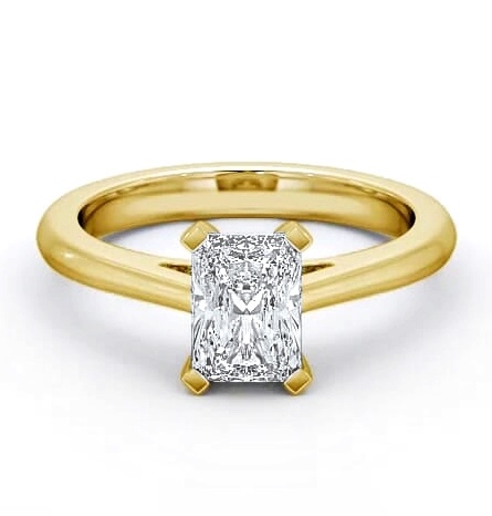Radiant Diamond 4 Prong Engagement Ring 18K Yellow Gold Solitaire ENRA4_YG_THUMB1