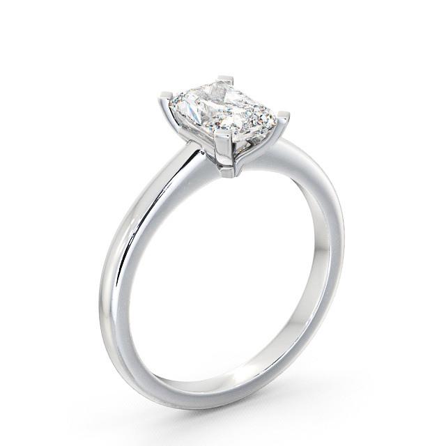 Radiant Diamond Engagement Ring Platinum Solitaire - Vale ENRA5_WG_HAND
