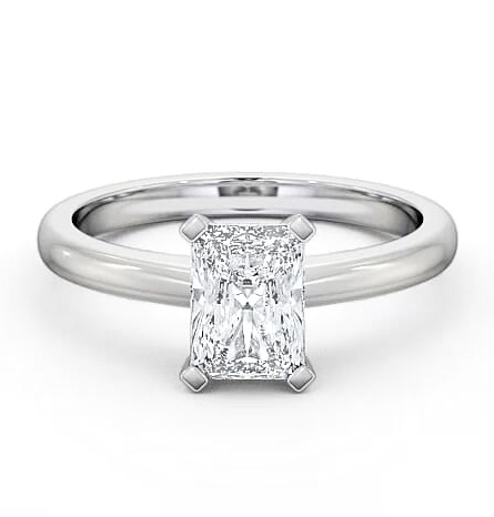 Radiant Diamond Sleek Design Engagement Ring 9K White Gold Solitaire ENRA5_WG_THUMB1