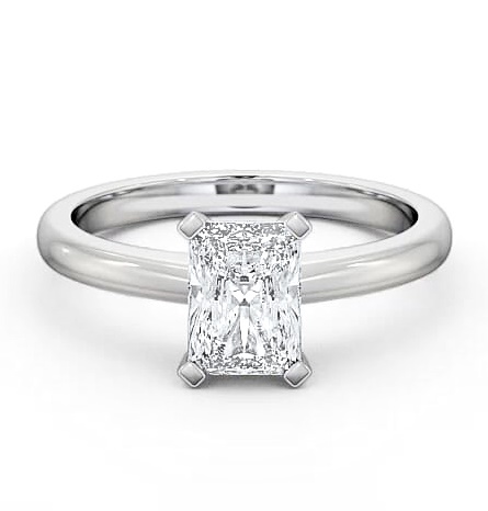 Radiant Diamond Sleek Design Engagement Ring 18K White Gold Solitaire ENRA5_WG_THUMB2 