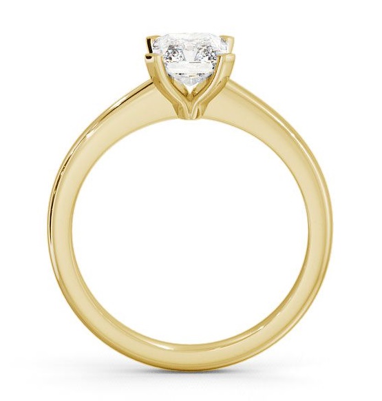 Radiant Diamond Sleek Design Engagement Ring 18K Yellow Gold Solitaire ENRA5_YG_THUMB1