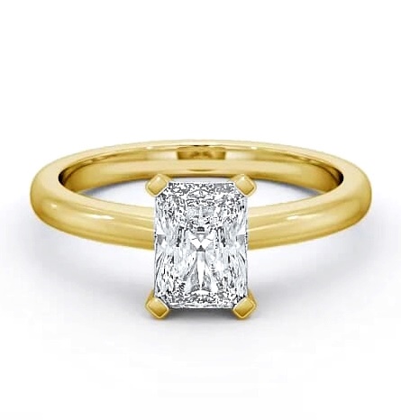 Radiant Diamond Sleek Design Engagement Ring 9K Yellow Gold Solitaire ENRA5_YG_THUMB1