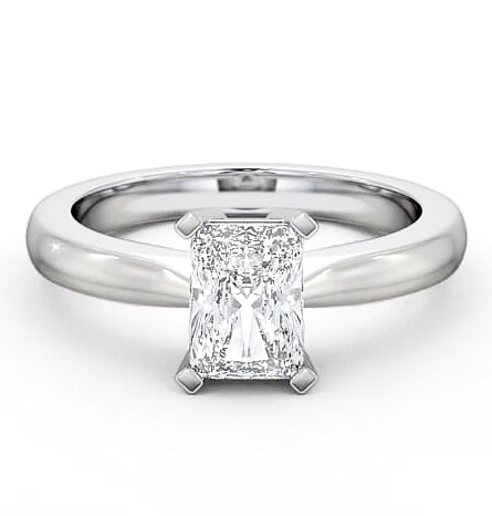 Radiant Diamond Box Setting Engagement Ring 18K White Gold Solitaire ENRA6_WG_THUMB2 