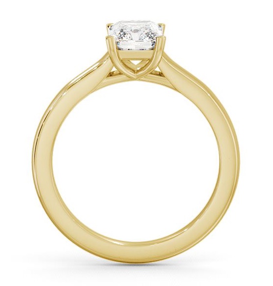 Radiant Diamond Trellis Style Engagement Ring 18K Yellow Gold Solitaire ENRA7_YG_THUMB1