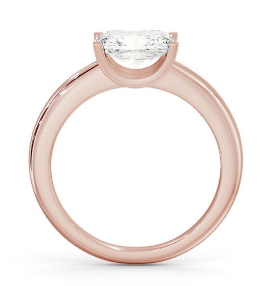 Radiant Diamond East West Design Engagement Ring 9K Rose Gold Solitaire ENRA8_RG_THUMB1