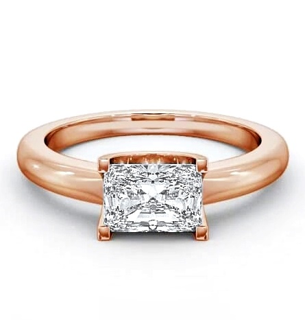 Radiant Diamond East West Design Ring 18K Rose Gold Solitaire ENRA8_RG_THUMB1