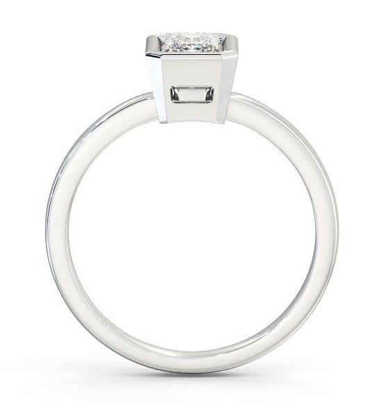 Radiant Diamond Bezel Setting Engagement Ring Palladium Solitaire ENRA9_WG_THUMB1