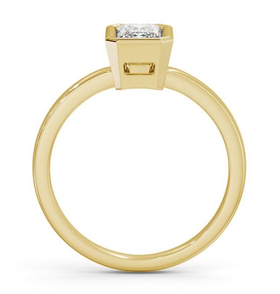 Radiant Diamond Bezel Setting Engagement Ring 9K Yellow Gold Solitaire ENRA9_YG_THUMB1
