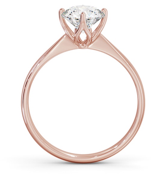 Round Diamond Open Prong Design Engagement Ring 9K Rose Gold Solitaire ENRD100_RG_THUMB1