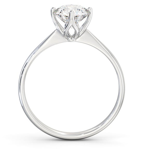 Round Diamond Open Prong Design Ring 18K White Gold Solitaire ENRD100_WG_THUMB1 
