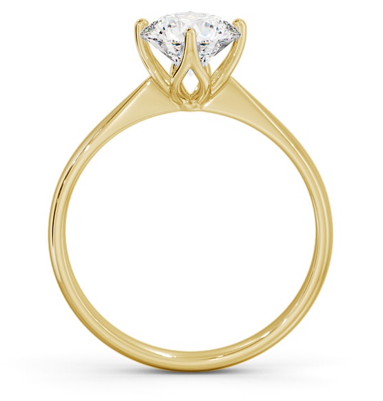Round Diamond Open Prong Design Engagement Ring 9K Yellow Gold Solitaire ENRD100_YG_THUMB1