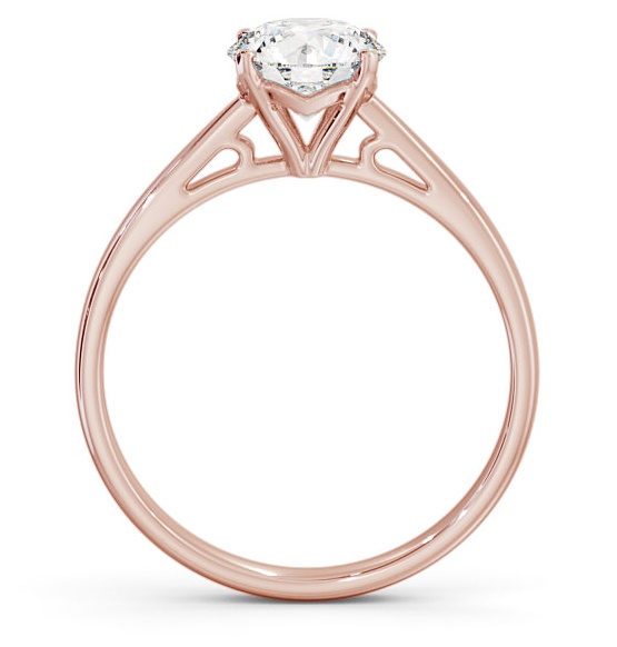 Round Diamond Cathedral Setting Ring 18K Rose Gold Solitaire ENRD102_RG_THUMB1 