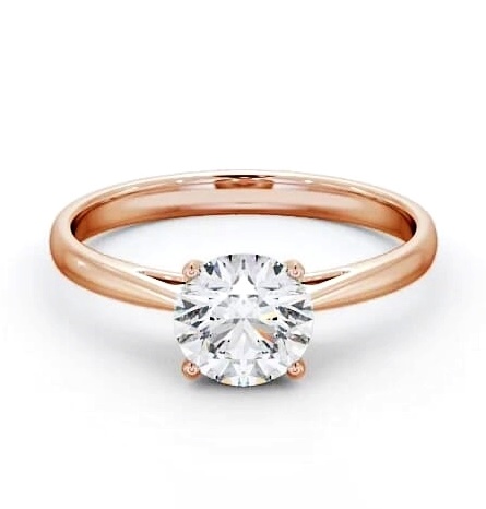 Round Diamond Cathedral Setting Ring 18K Rose Gold Solitaire ENRD102_RG_THUMB1