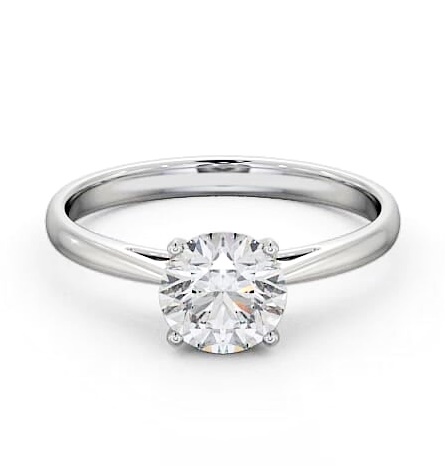 Round Diamond Cathedral Setting Ring 18K White Gold Solitaire ENRD102_WG_THUMB2 