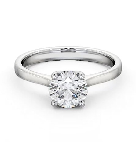 Round Diamond 4 Prong Engagement Ring 9K White Gold Solitaire ENRD103_WG_THUMB1