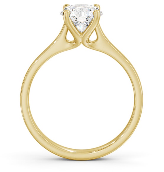 Round Diamond 4 Prong Engagement Ring 9K Yellow Gold Solitaire ENRD103_YG_THUMB1