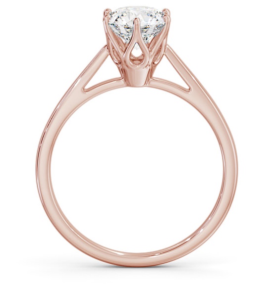 Round Diamond Regal Design Engagement Ring 9K Rose Gold Solitaire ENRD107_RG_THUMB1 